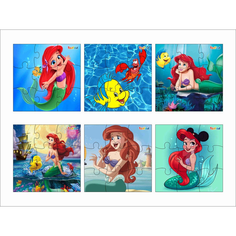 Wooden Jigsaw Puzzles Toy for Kids & Children, Areli & Friends 54 Pieces 6 in 1 Jigsaw Puzzles, Anime Cartoon Character