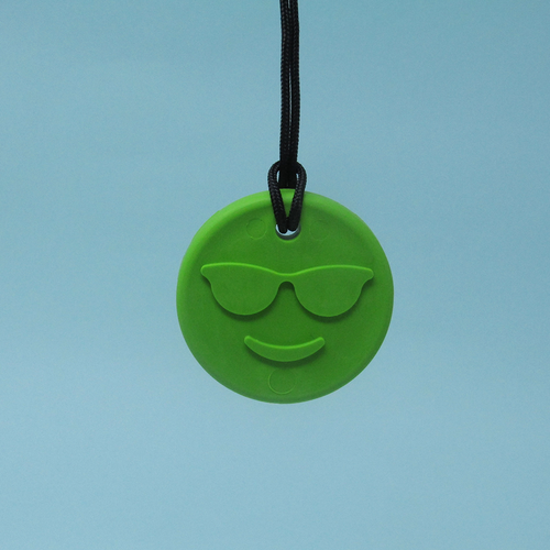 ARK's Smiley Face Chew Necklace - Green