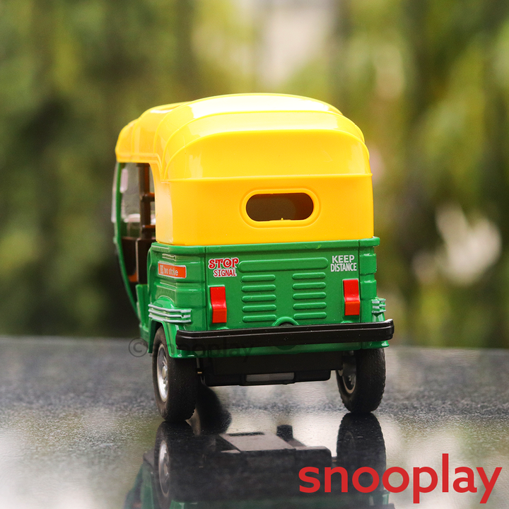 Diecast Pull Back Auto Rickshaw (Assorted Colours)