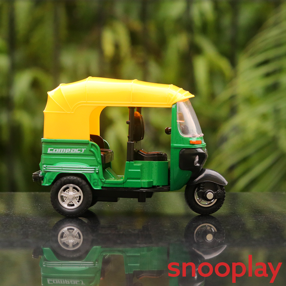 Diecast Pull Back Auto Rickshaw (Assorted Colours)