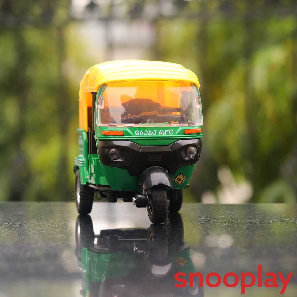 Diecast Pull Back Auto Rickshaw (Assorted Colours)