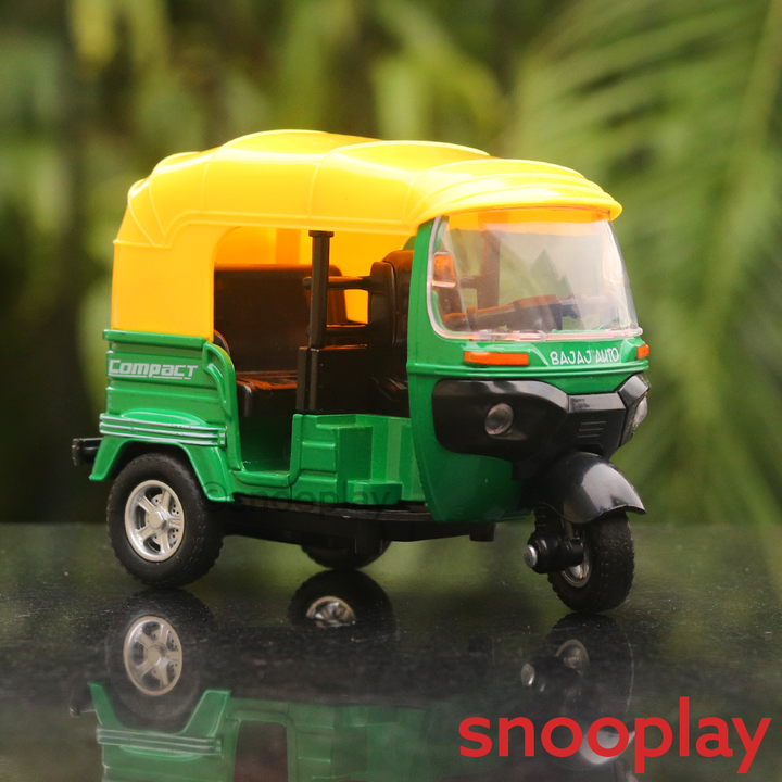 Diecast Pull Back Auto Rickshaw (Assorted Colours)