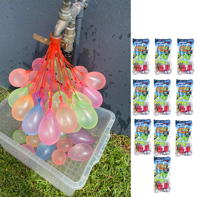 Auto Fill & Tie Bunch Holi Water Balloons (10 Packets)  - Total 1110 Balloons