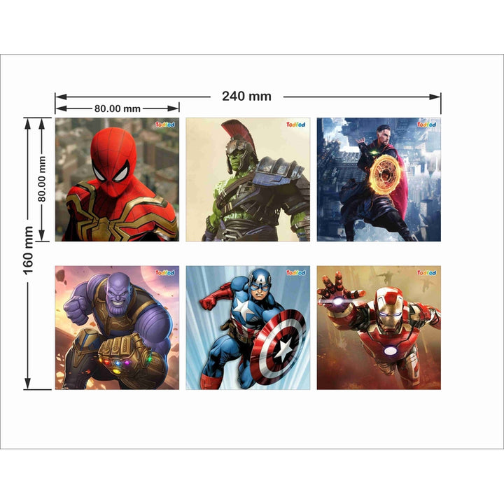 Wooden Jigsaw Puzzles Toy for Kids & Children,  Marvel Avengers & Friends 54 Pieces 6 in 1 Jigsaw Puzzles, Anime Cartoon Character