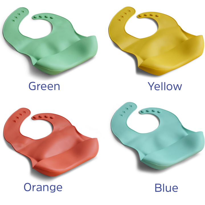 Certified Silicone Baby BIB (Microwave & Dishwasher Safe)