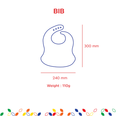 Certified Silicone Baby BIB (Microwave & Dishwasher Safe)