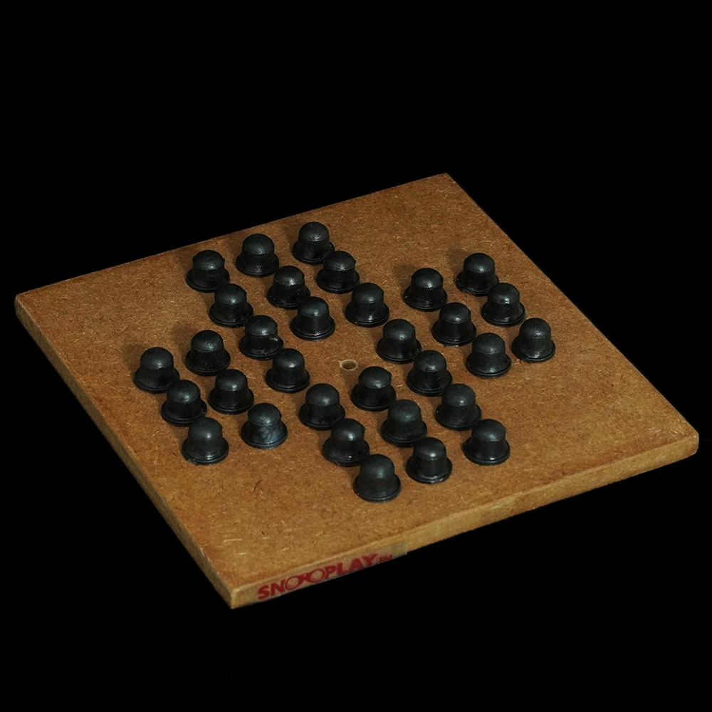 Wooden Braille Brainvita Game is revolves primarily along moving the position of pegs according to the rules of the game. 