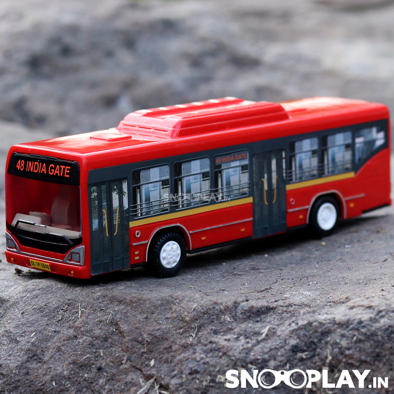 Low Floor Bus (Pull Back Toy Bus) - Assorted Colours