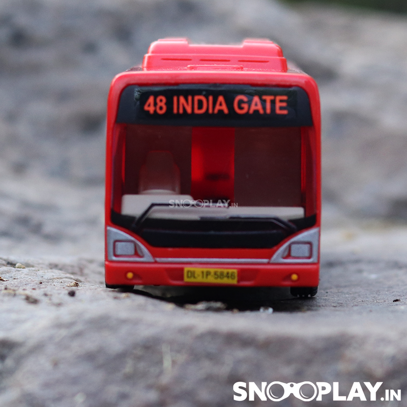 Low Floor Bus (Pull Back Toy Bus) - Assorted Colours