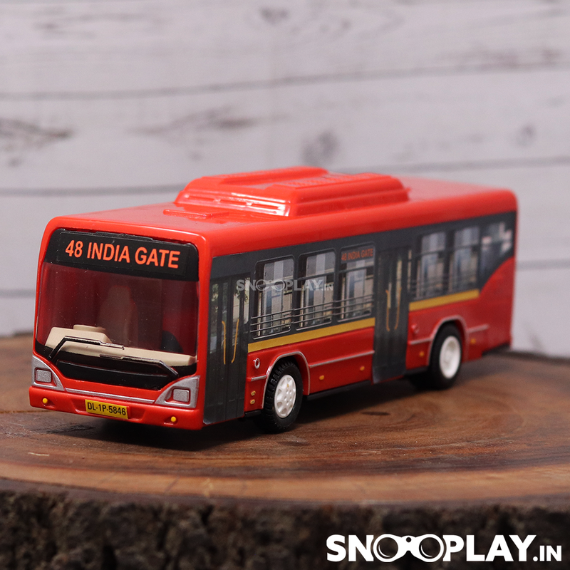 Low Floor Bus (Pull Back Toy Bus) - Assorted Colours