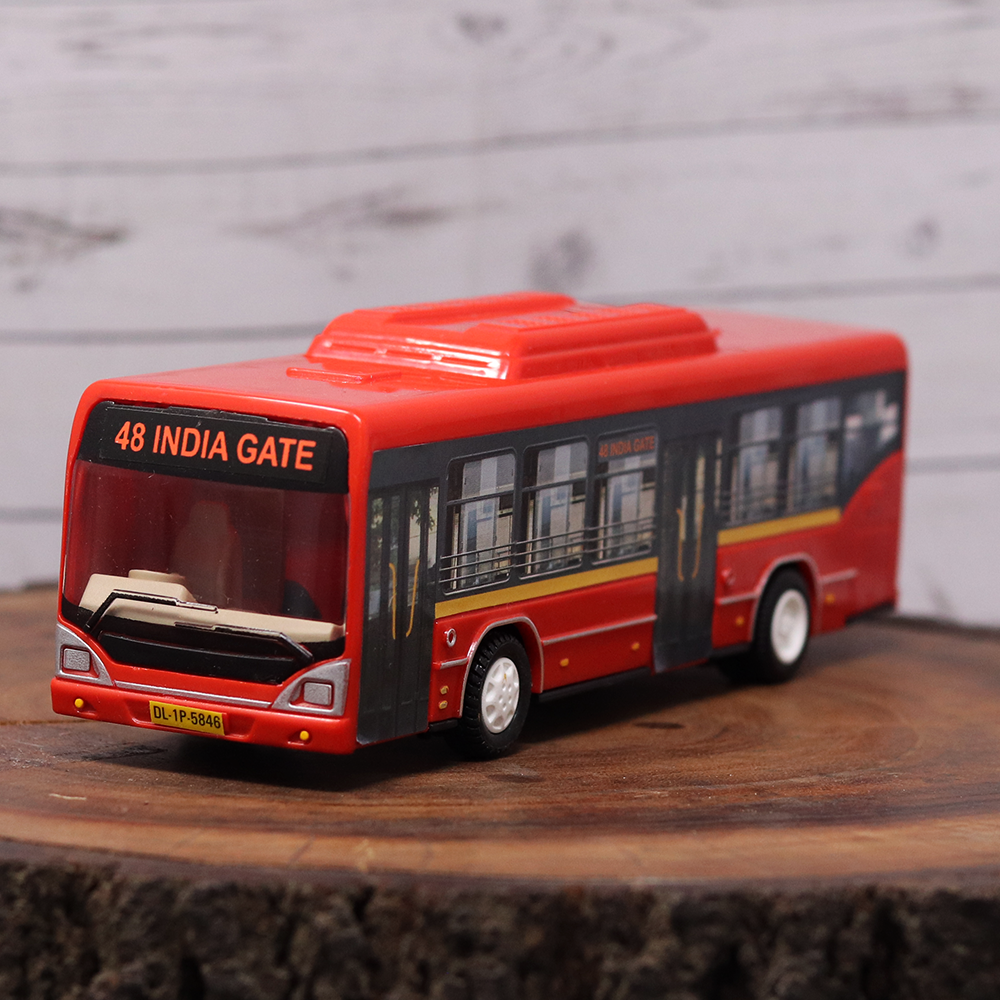 Low Floor Bus (Pull Back Toy Bus) - Assorted Colours