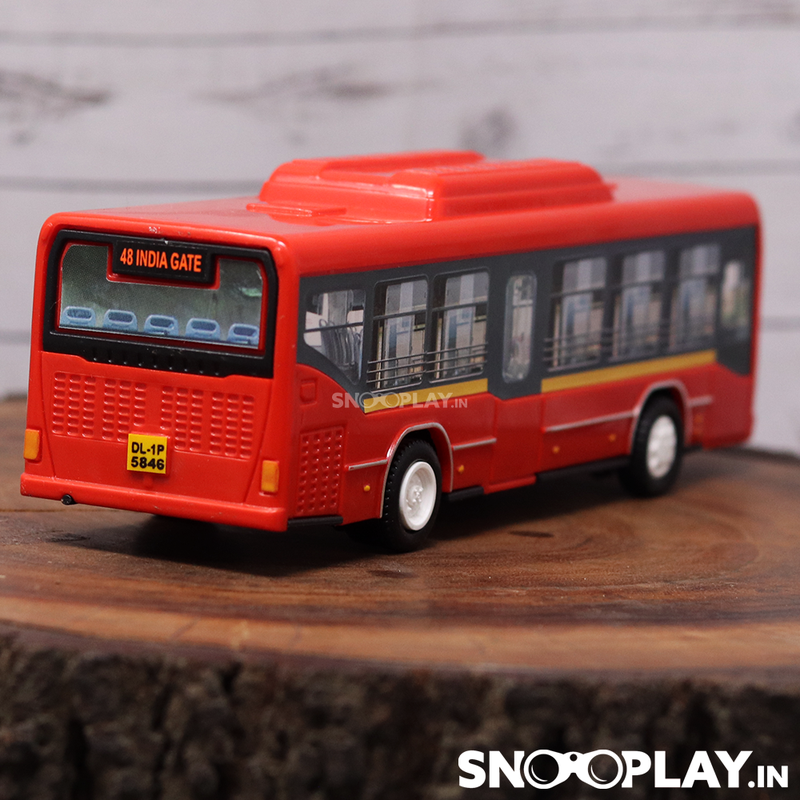 Low Floor Bus (Pull Back Toy Bus) - Assorted Colours