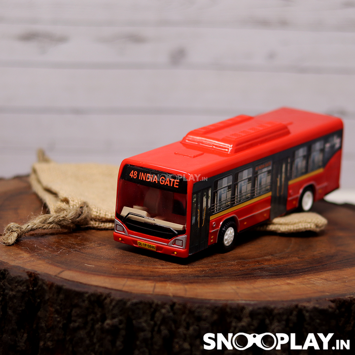 Low Floor Bus (Pull Back Toy Bus) - Assorted Colours