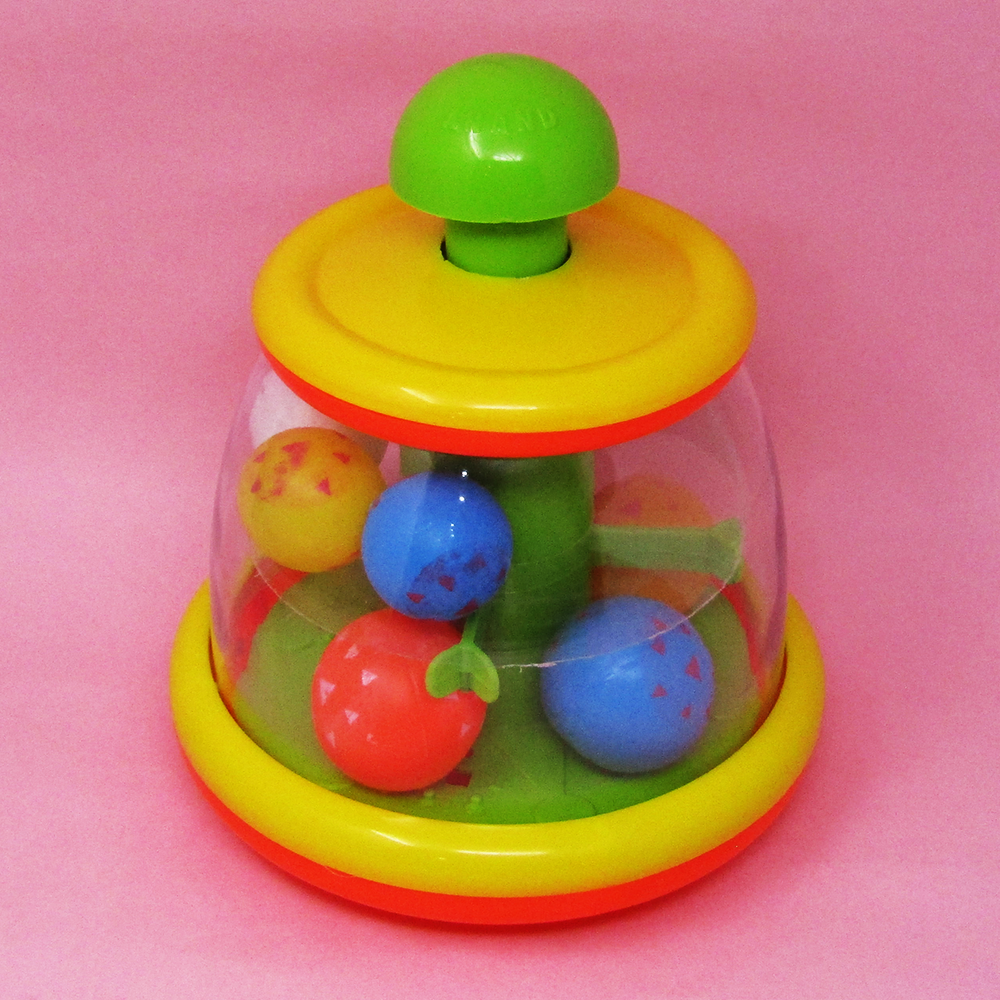Anand Ball Top Toy (Press the Knob to Move the Multi Coloured Balls)
