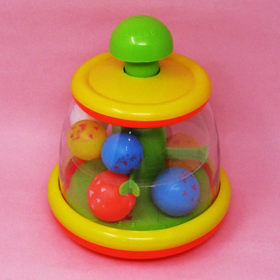 Anand Ball Top Toy (Press the Knob to Move the Multi Coloured Balls)