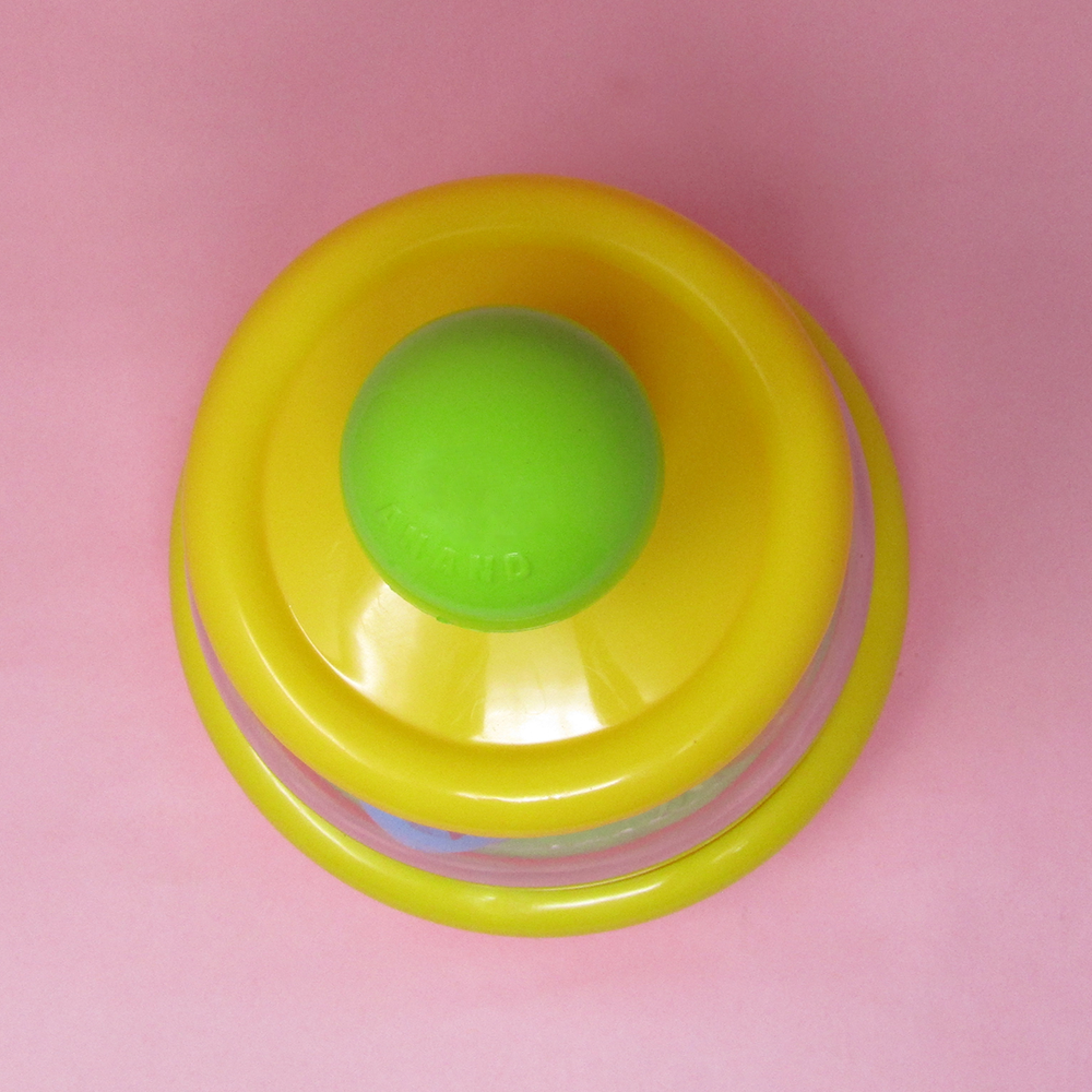 Anand Ball Top Toy (Press the Knob to Move the Multi Coloured Balls)