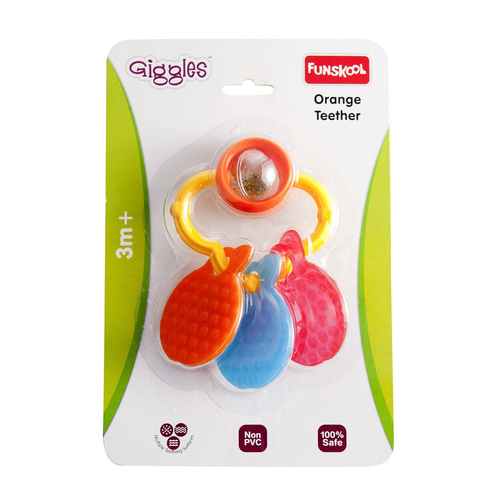 Orange Teether- Toy for Toddlers