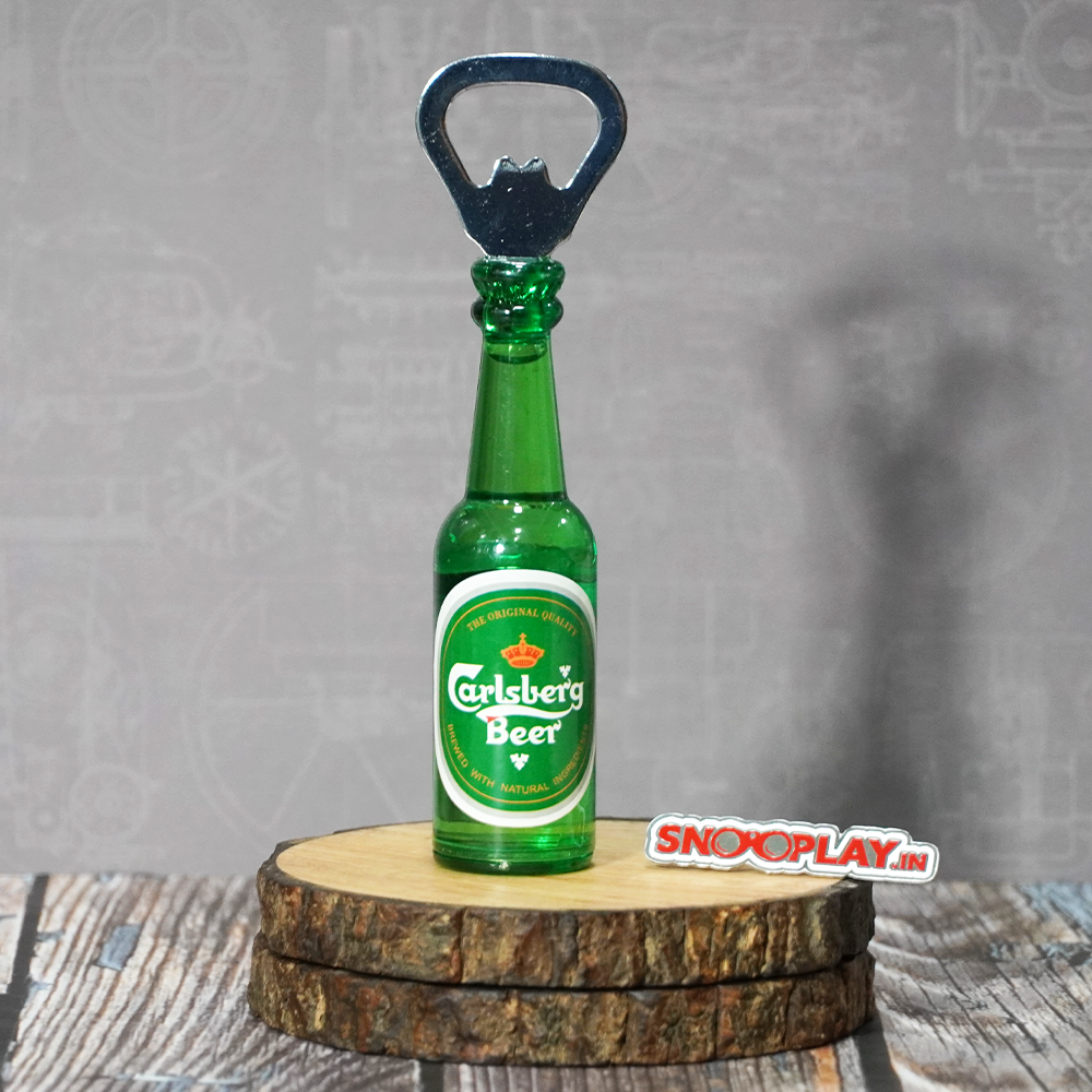 Carlsberg Liquor bottle opener fridge magnet, an absolute party essential of height 4.8 inches.