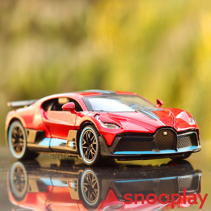 Supercar Diecast Scale Model (3214) resembling Bugatti Divo (comes with light & sound) - Assorted Colors (Scale 1:32)