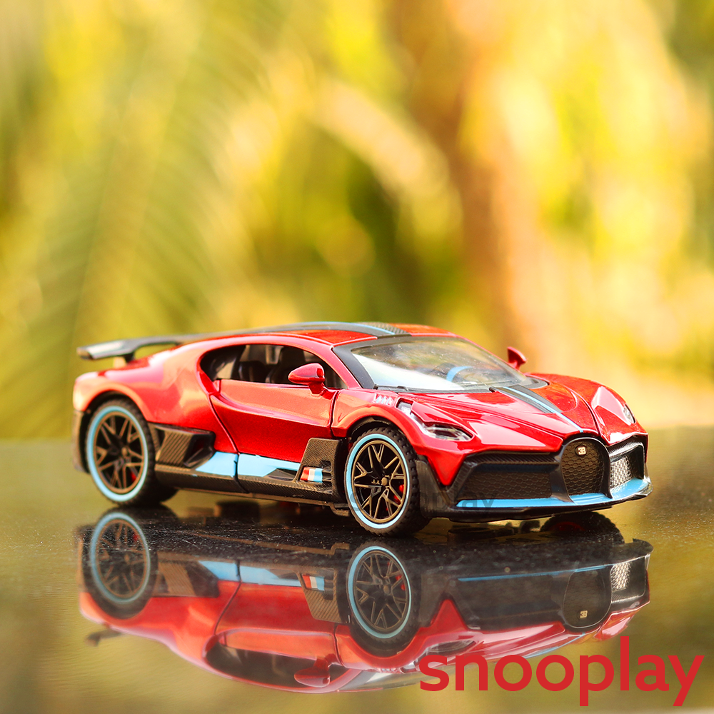 Supercar Diecast Scale Model (3214) resembling Bugatti Divo (comes with light & sound) - Assorted Colors (Scale 1:32)