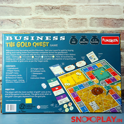 Business - The Gold Quest (Buy, Sell & Trade) Board Game