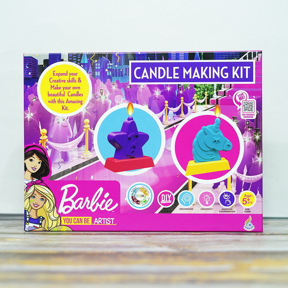 Barbie Candle Making STEM DIY Kit for Kids - Official Barbie Merchandise