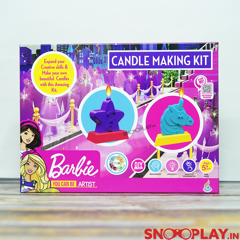 Barbie Candle Making STEM DIY Kit for Kids - Official Barbie Merchandise