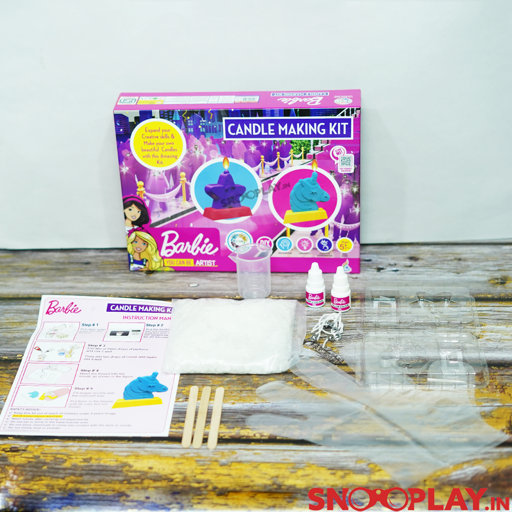 Barbie Candle Making STEM DIY Kit for Kids - Official Barbie Merchandise