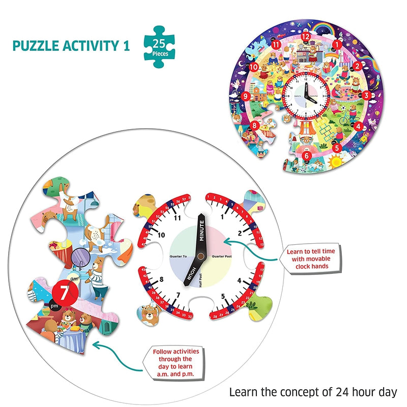 Busy Bear's Day-Tell the Time Puzzle (37 Piece)