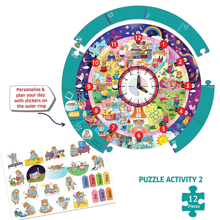 Busy Bear's Day-Tell the Time Puzzle (37 Piece)