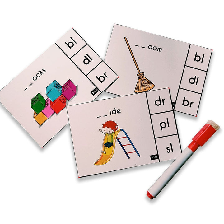 Phonics Beginning Sound and Blends and Diagraphs Activity Flashcards