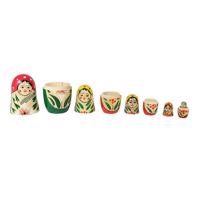 Wooden Russian Nesting Dolls Set for Kids - Set of 5 pcs