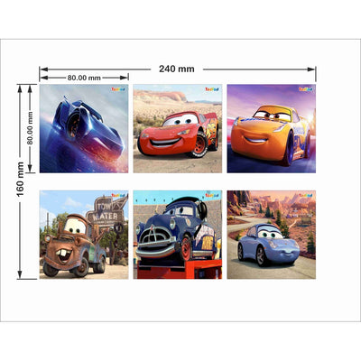 Wooden Jigsaw Puzzles Toy for Kids & Children, Disney Pixar Cars 54 Pieces 6 in 1 Jigsaw Puzzles, Anime Cartoon Character