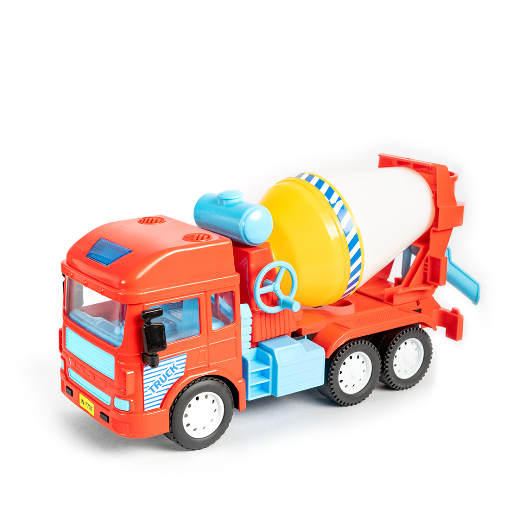 Buy Friction Powered Realistic Cement Mixer Truck Toy on Snooplay