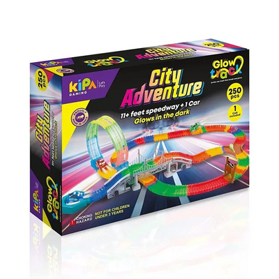 City Adventure Car Track Set (Glows in the Dark) - 250 pieces