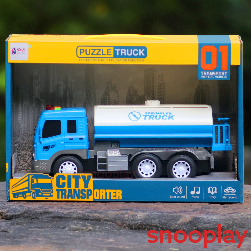 City Transporter Water Sprinkler Truck (1:16 Scale) - With Light & Sound