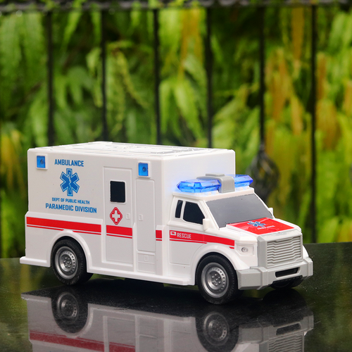 Ambulance Toy Car with Openable Doors, Light & Sound (3-6 Years)