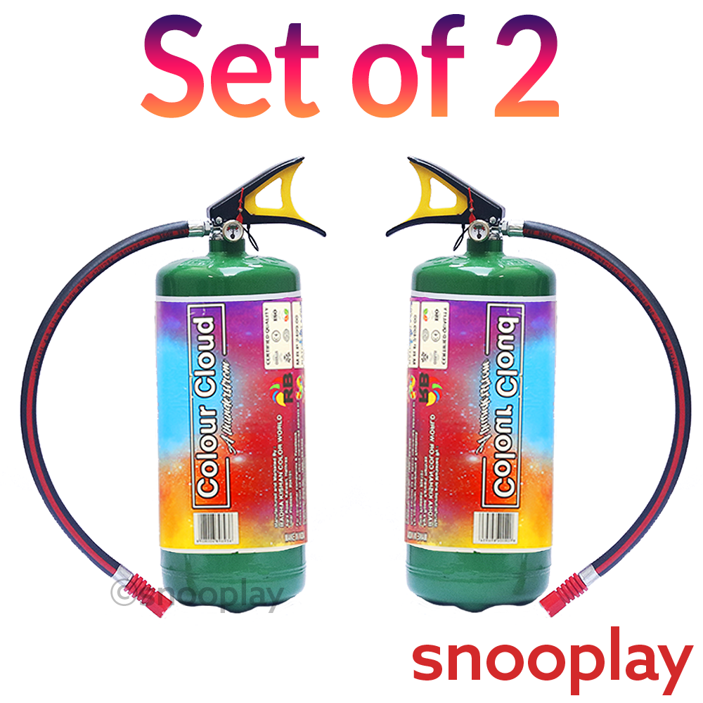 Holi Gulaal 4Kg Cylinder  (Set of 2)  - Assorted Colours