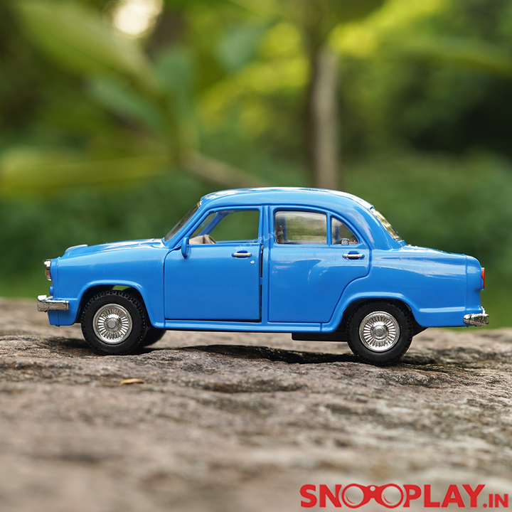 Coloured Ambassador Miniature Toy Car (Pull back car with Opening doors) - Assorted Colours