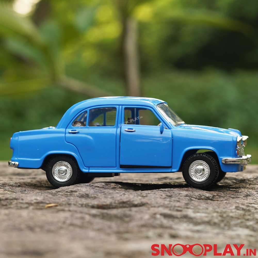 Coloured Ambassador Miniature Toy Car (Pull back car with Opening doors) - Assorted Colours