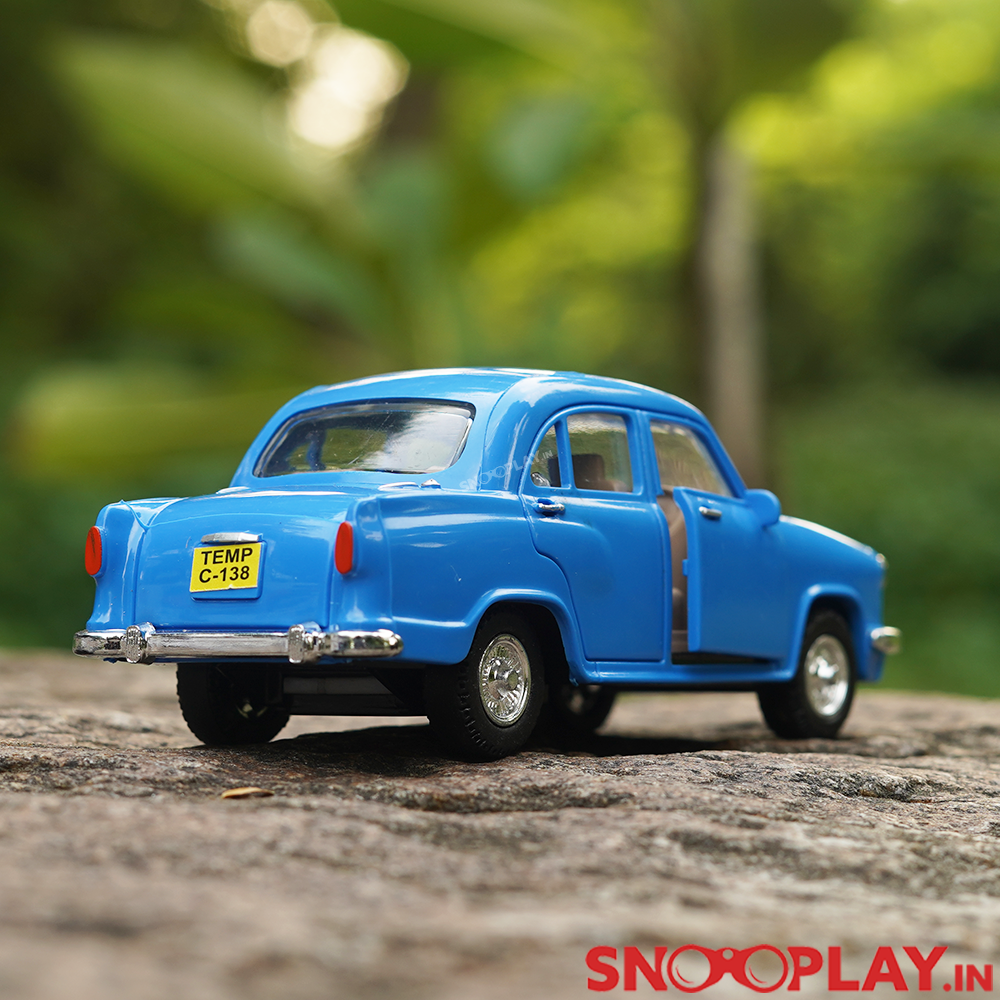 Coloured Ambassador Miniature Toy Car (Pull back car with Opening doors) - Assorted Colours