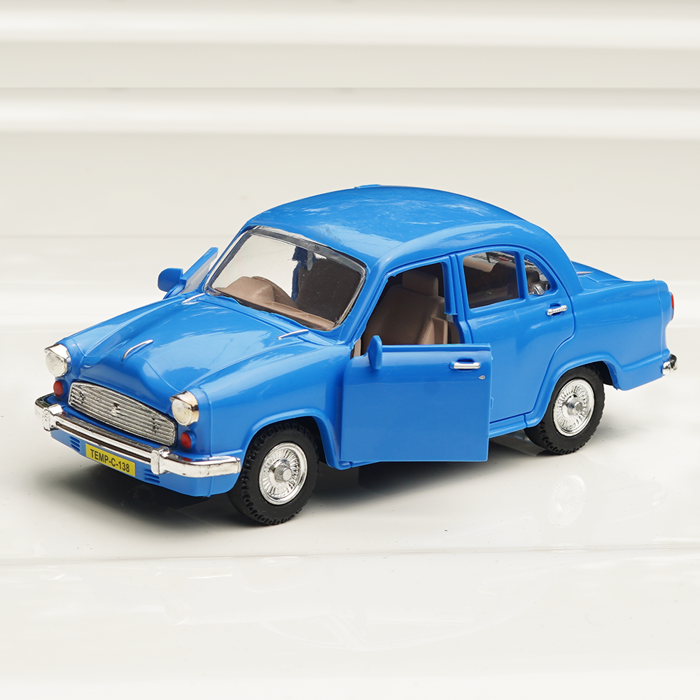 Coloured Ambassador Miniature Toy Car (Pull back car with Opening doors) - Assorted Colours