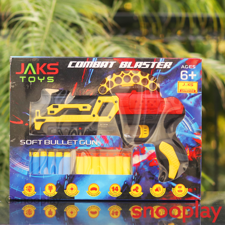 Combat Blaster Toy with Soft Bullets