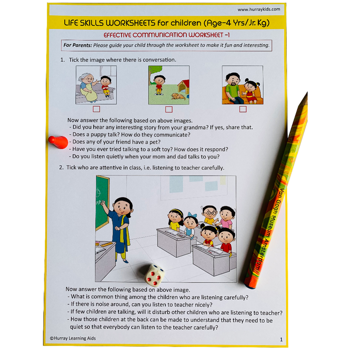 Life Skills Worksheets - (4 Years)