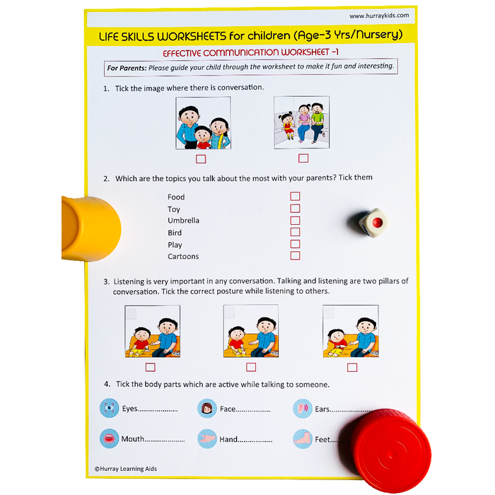 Life Skills Worksheets - (3 Years)