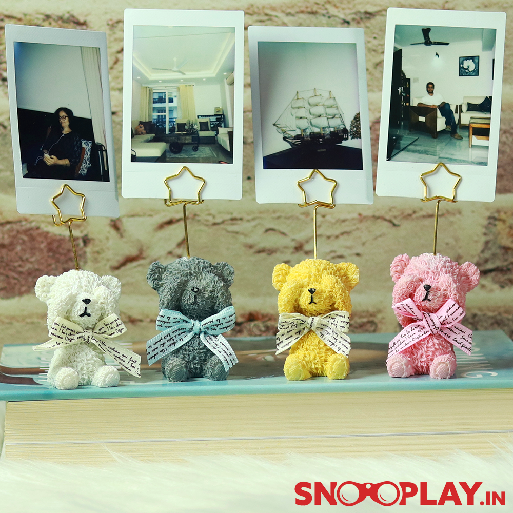 Cute Teddy Bear Photo Stands (Set of 4)