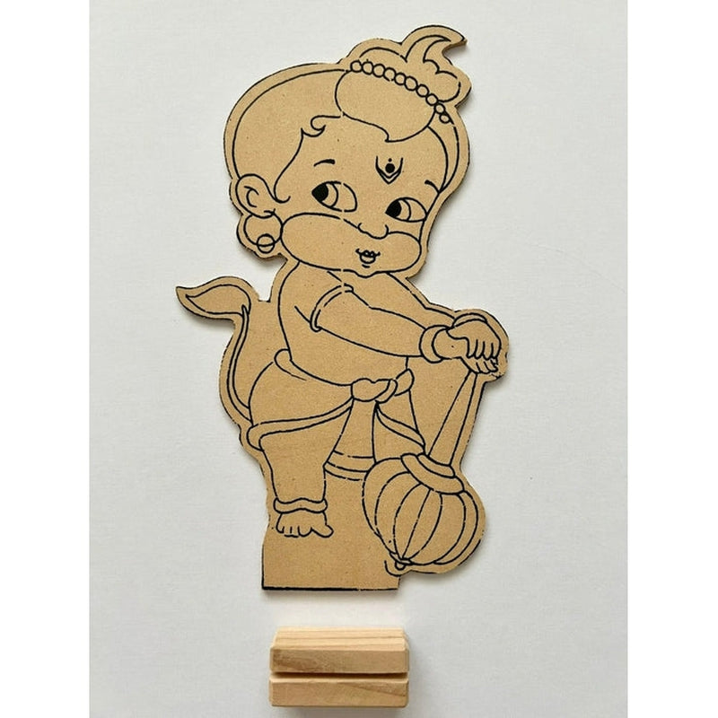 DIY  - Colouring Wooden Lord Hanuman Activity Box