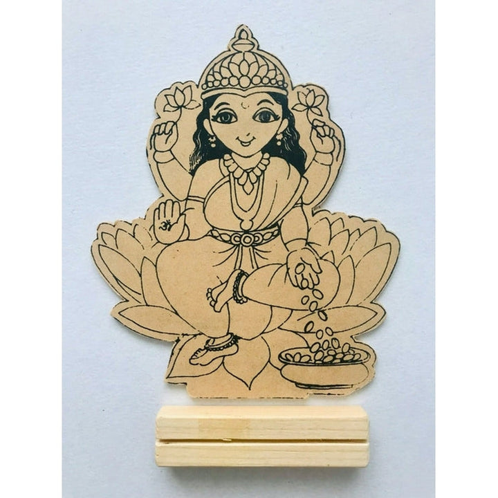 DIY Colouring Wooden Goddess Lakshmi Activity Box