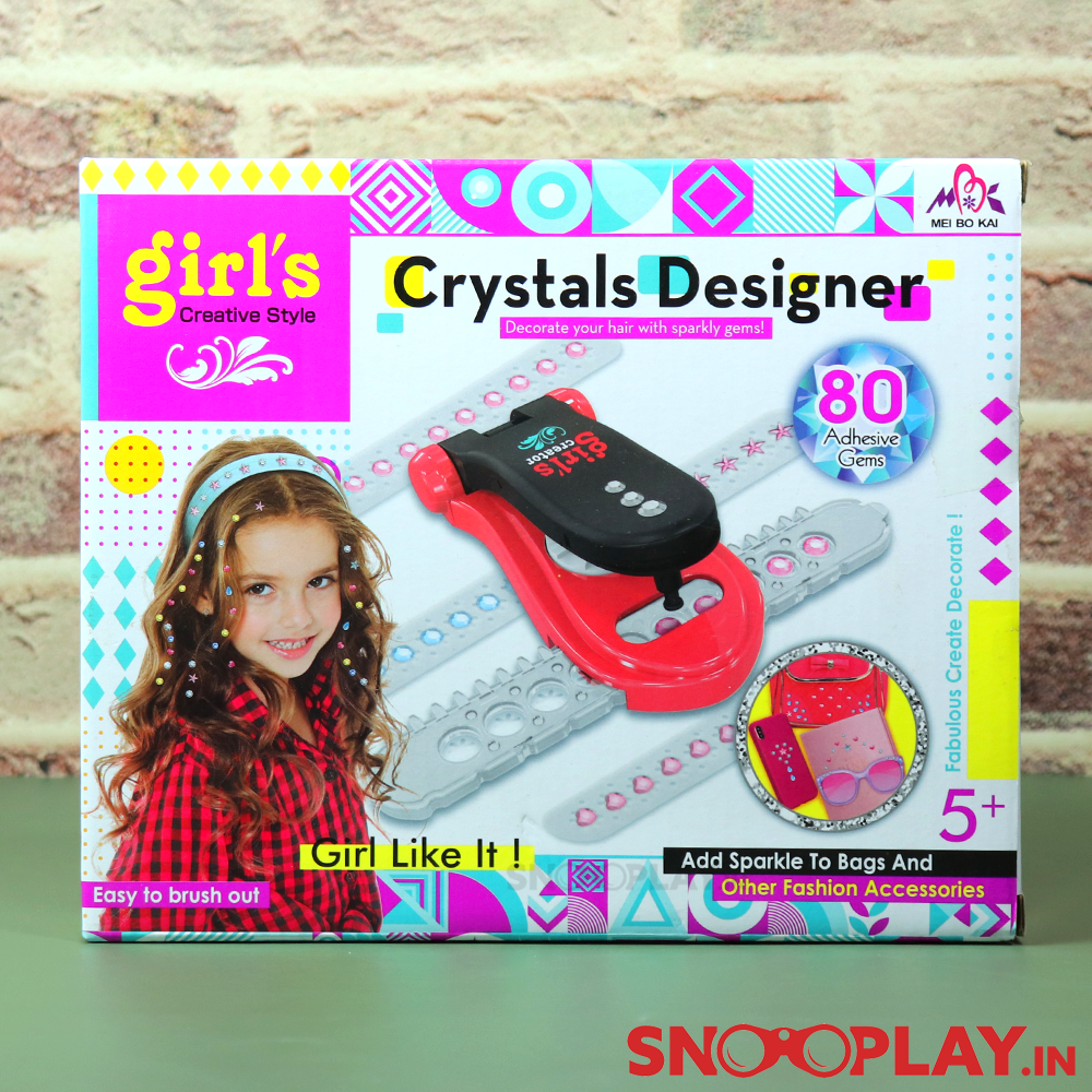 Crystals Designer Fashion Playset For Girls (Decorate Hair with Sparkly Gems)