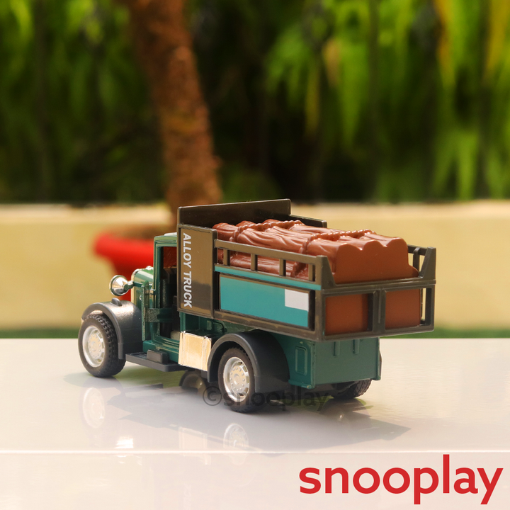 Wooden Logs Diecast Truck Construction Vehicle with Light & Sound Effect (4342)